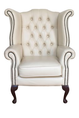 Antique leather armchair clipart