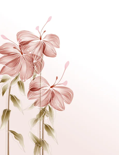 Artistieke bloem achtergrond — Stockvector