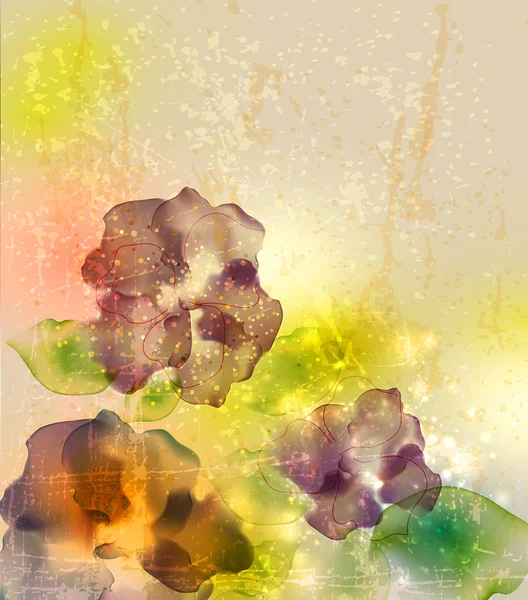 艺术花卉背景 — 图库矢量图片