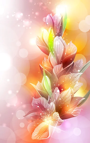 艺术花卉背景 — 图库矢量图片
