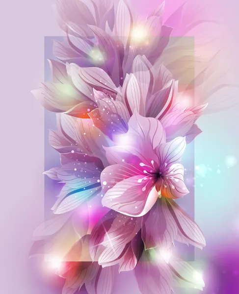 Artistieke bloem achtergrond — Stockvector