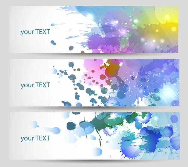 stock vector Set of three banners, abstract headers.