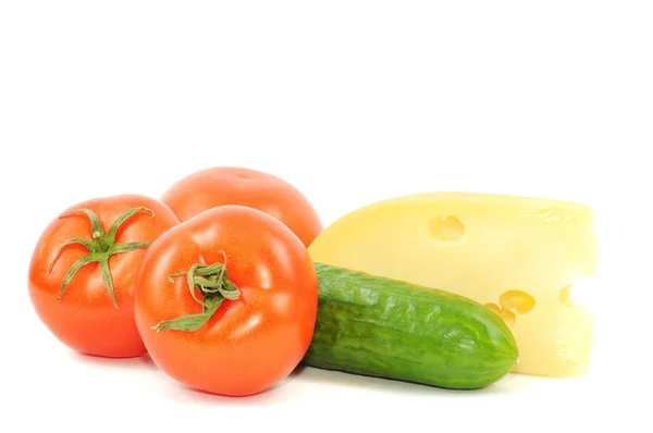 Verduras frescas y queso — Foto de Stock