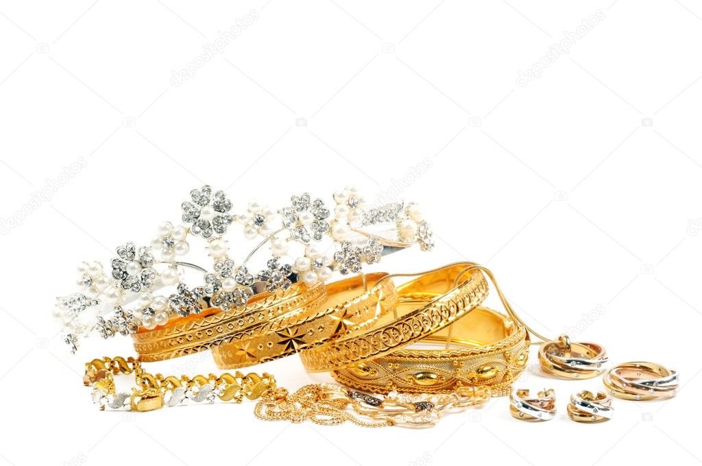 Golden jewelry