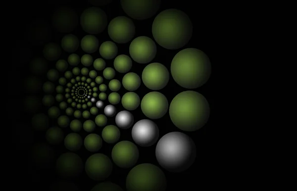 Illustration of a green circular mesh background / pattern — Stock Photo, Image