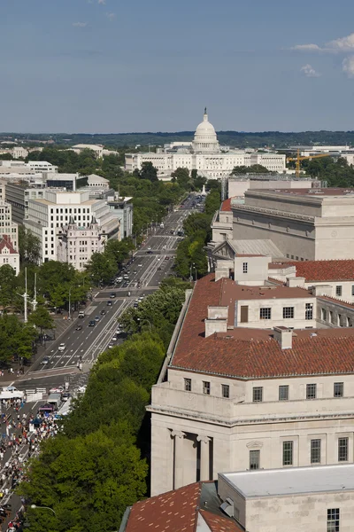 미 국회 의사당 건물의 항공 보기 스톡 이미지