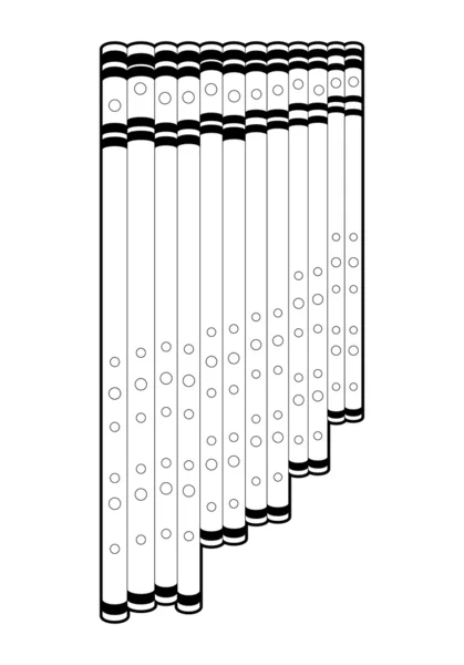 Outline panpipe — Stock Vector