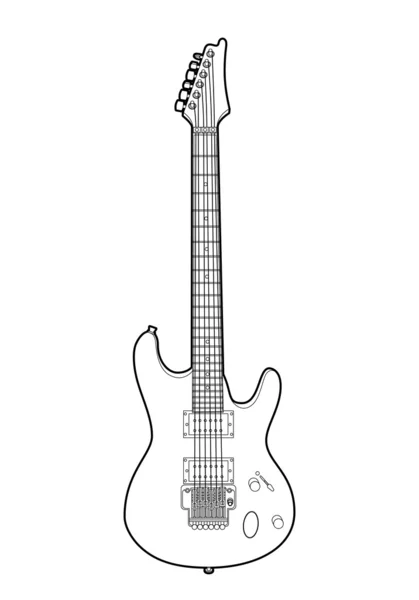Elektrisk gitarr — Stock vektor