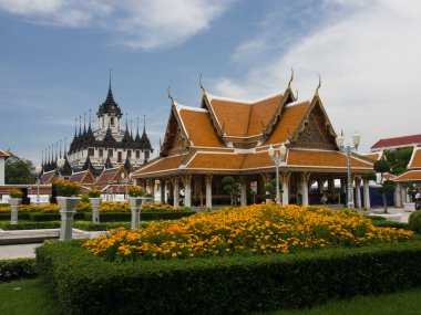 Loha Prasat Wat Ratchanaddaram, Bangkok, Thailand clipart