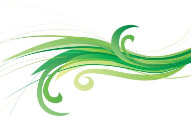 Swirling green ecological design clipart