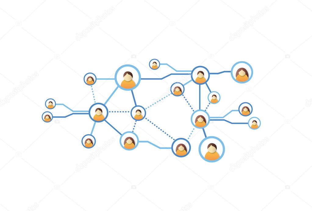 Social networking diagram