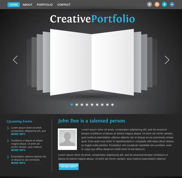Web design portfolio template — Stock Vector