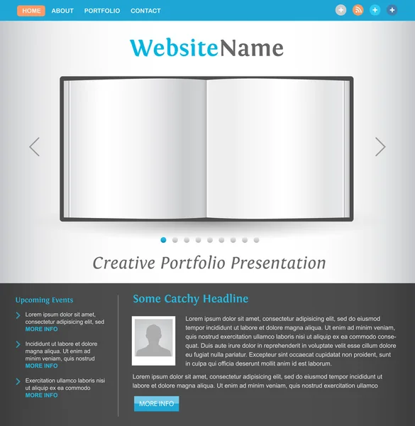 Plantilla de diseño de sitio web creativo — Vector de stock
