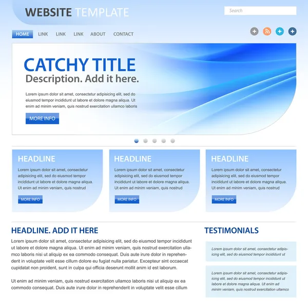 Modèle de site Web — Image vectorielle