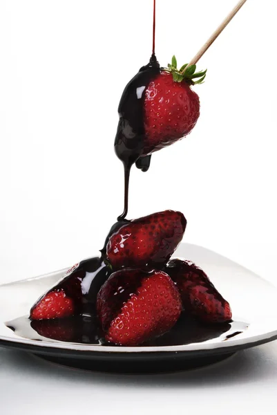 Fresas en chocolate —  Fotos de Stock