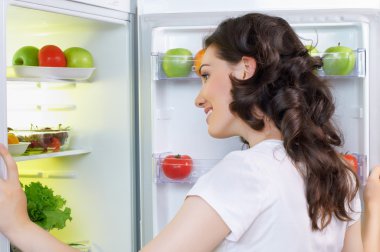 Fridge with food clipart