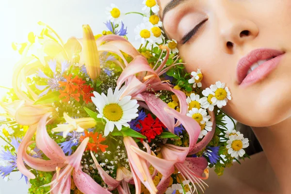 Bloemenmeisje — Stockfoto