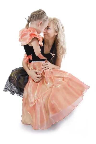 Anne ve kızı prenses — Stok fotoğraf