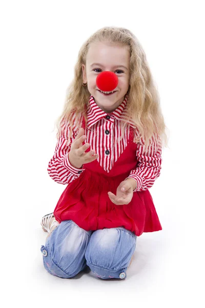 Cheerful little girl smile. — Stock Photo, Image