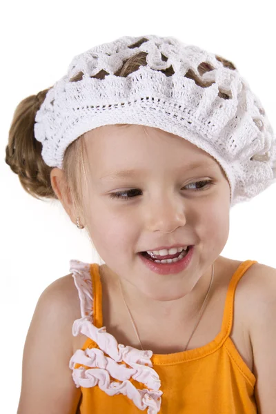 Cheerful little girl smile. — Stock Photo, Image