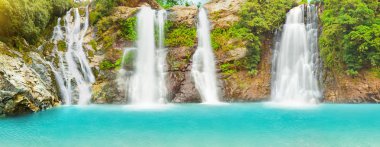 Waterfall panorama clipart