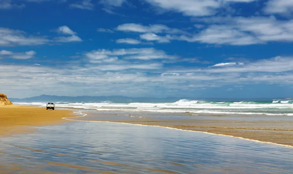 Devadesát mile beach, Nový Zéland — Stock fotografie