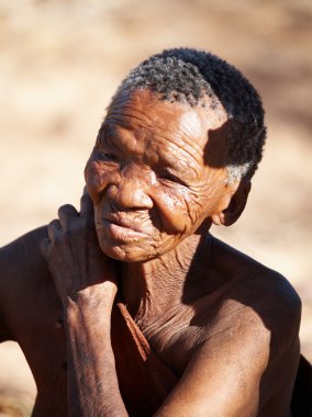 Bushman elderly woman clipart