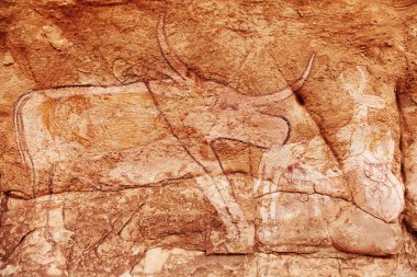 Rock paintings of Tassili N'Ajjer, Algeria clipart