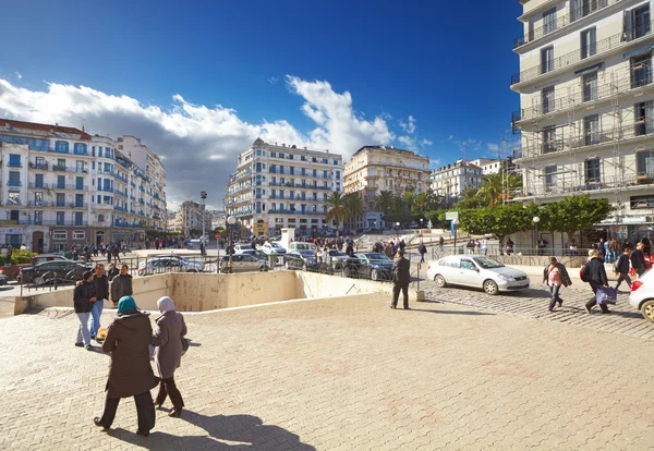 Głównej ulicy miasta Algier, Algieria — Zdjęcie stockowe