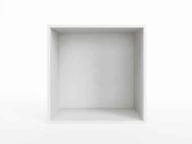 Isolated empty white box