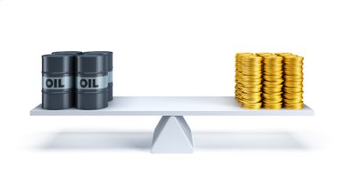 Oil trading concept clipart