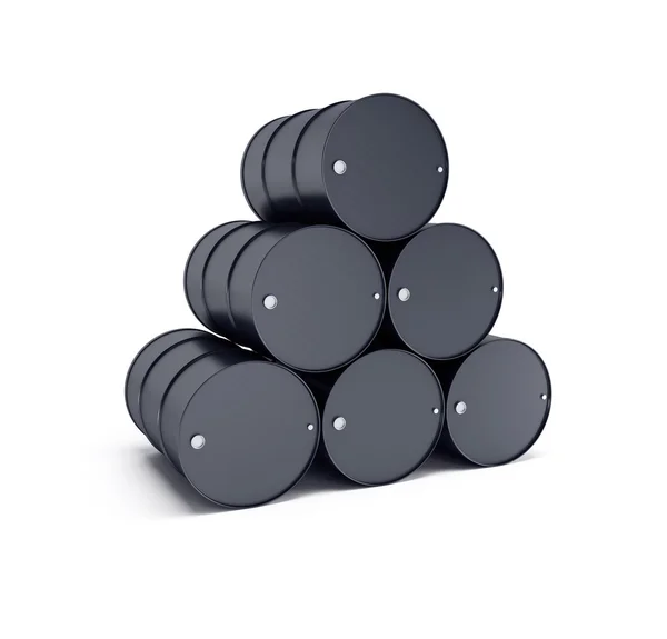 Barriles de petróleo negro —  Fotos de Stock