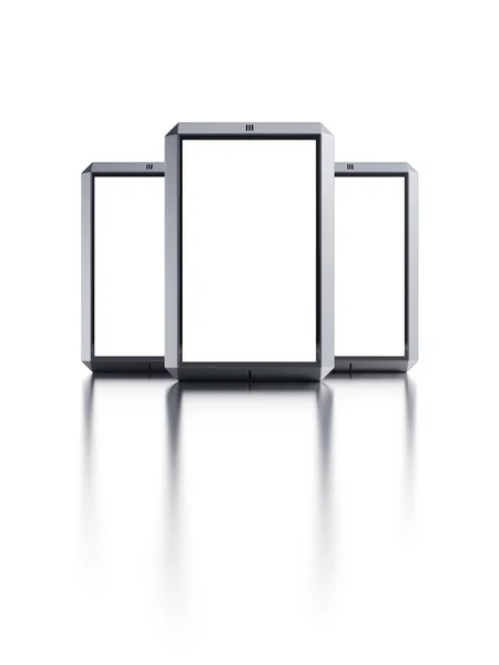 Set of modern touchscreen smartphones — Stock Photo, Image