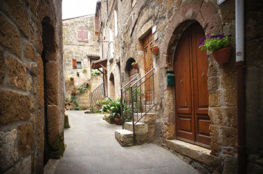 Typical italian narrow street clipart