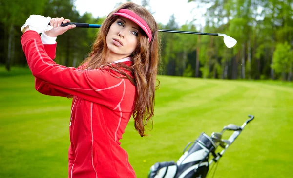 Mulher e golfe — Fotografia de Stock