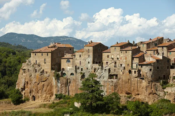 Pitigliano, Toskana Panoraması — Stok fotoğraf