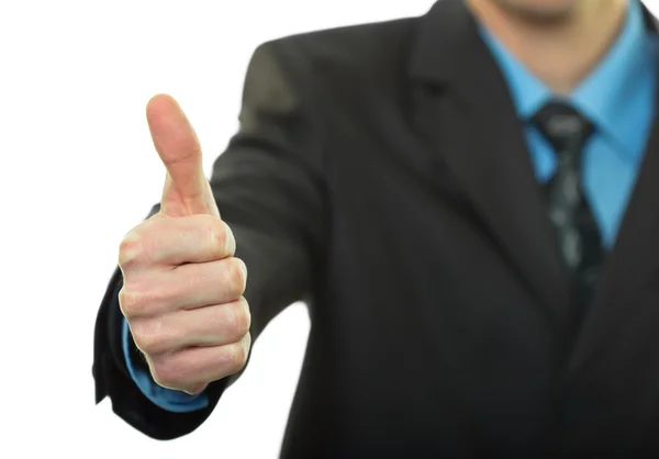 Business man hand with thumb up — Stockfoto