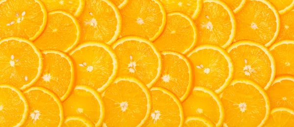 Panorama from Sliced orange background — Stock Photo, Image