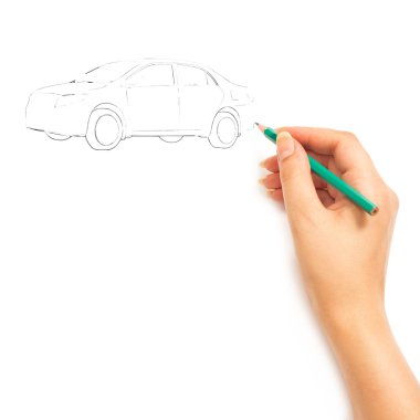 Hand drawing car clipart