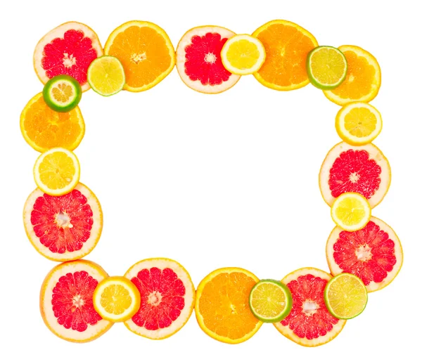 The Frame is made from a Mixed citrus fruit — Stock Photo, Image