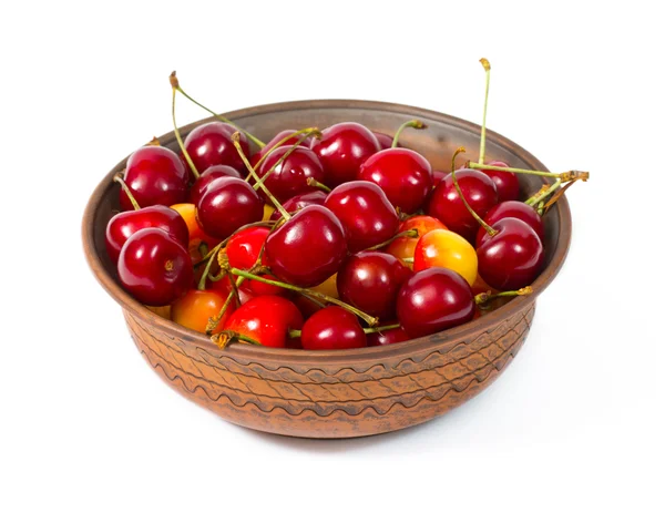 Bowl of cherries — Stock Photo, Image