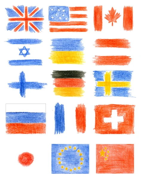 Συλλογή σημαιών — Φωτογραφία Αρχείου