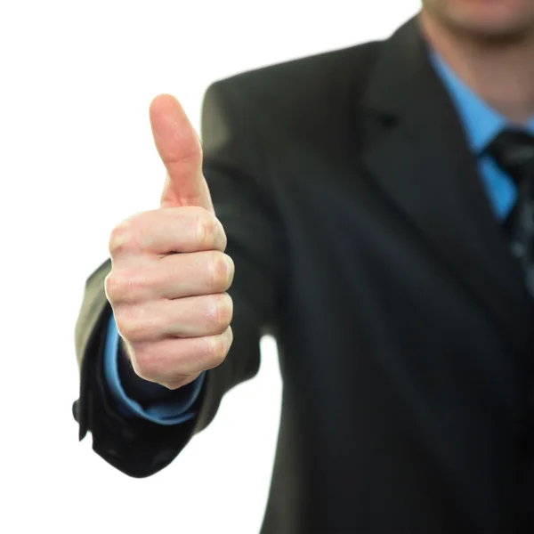 Business man hand with thumb up — Stock Photo, Image