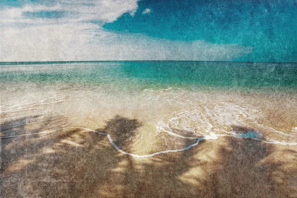 Exotische tropische strand in retro stijl — Stockfoto
