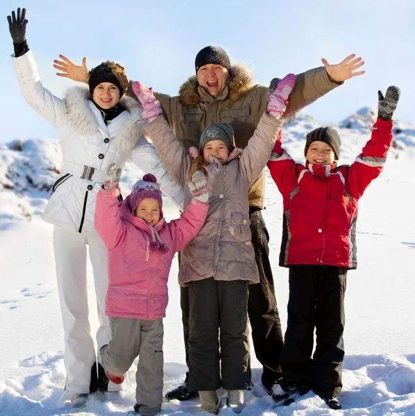 Family in the winter Royalty Free Stock Photos
