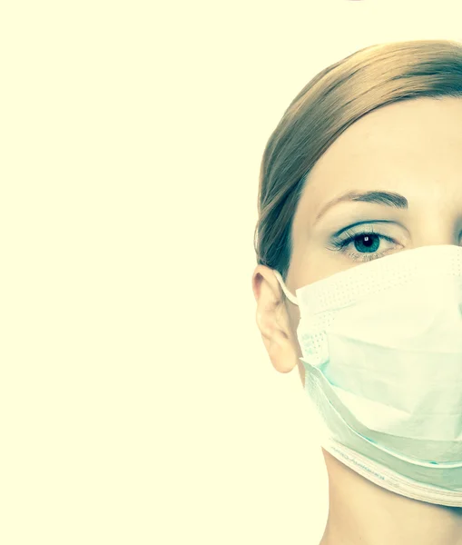 stock image Female doctor wearing mask