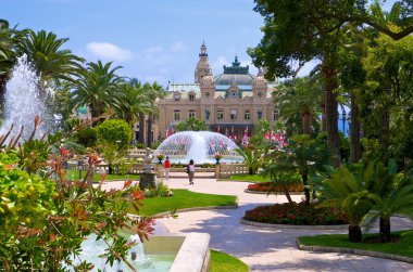 Impeccable garden in Monaco clipart
