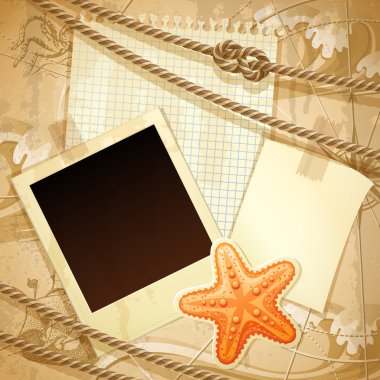 Nautical scrapbook template clipart