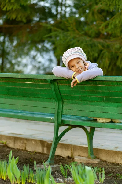 Happy girl-preschooler — Stock fotografie