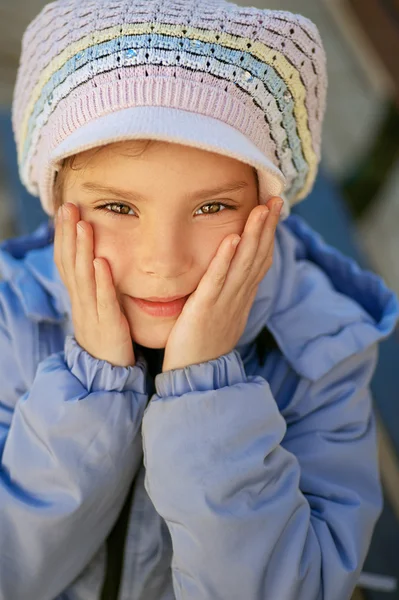 Happy girl-preschooler — Stock Photo, Image